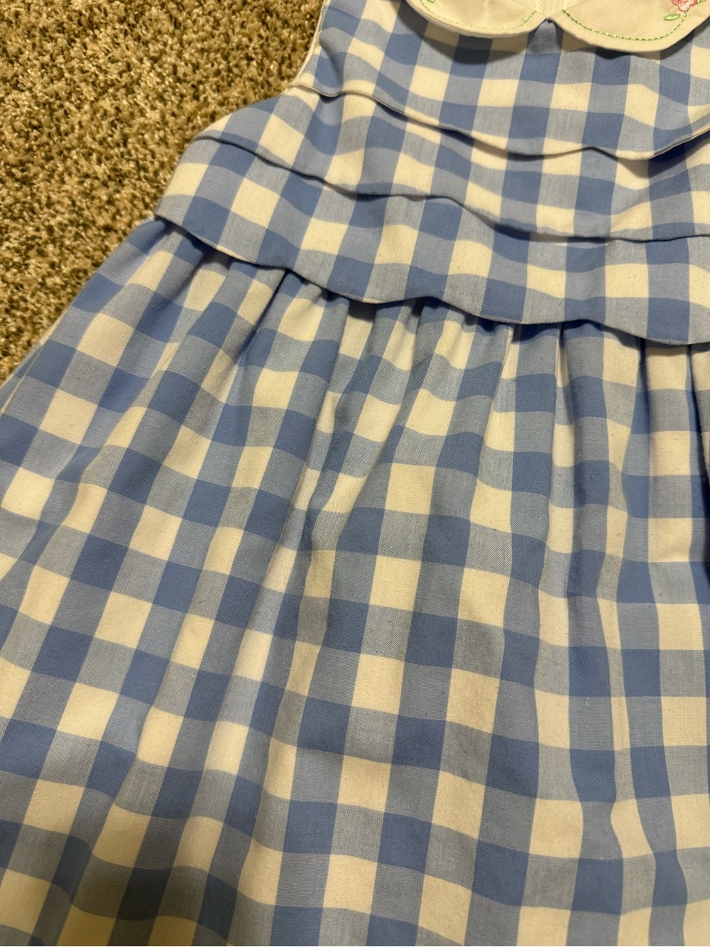 FLORENCE EISEMAN Blue and White Collared Dress 4T - Picture 2 of 5